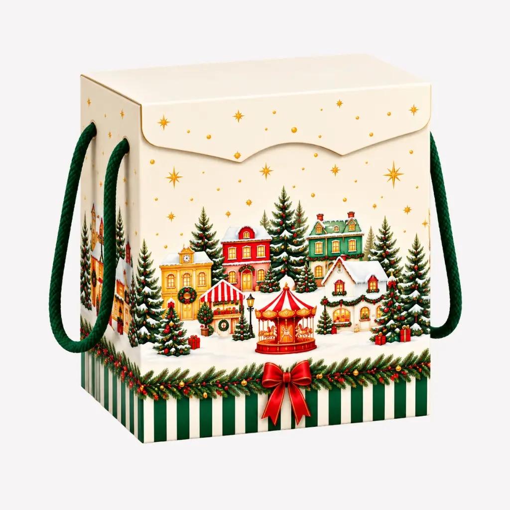 Scotton S.p.A. Cutie Cadou Craciun Segretto, Market Verde, Scotton 28x20x35 cm | Webcoffee