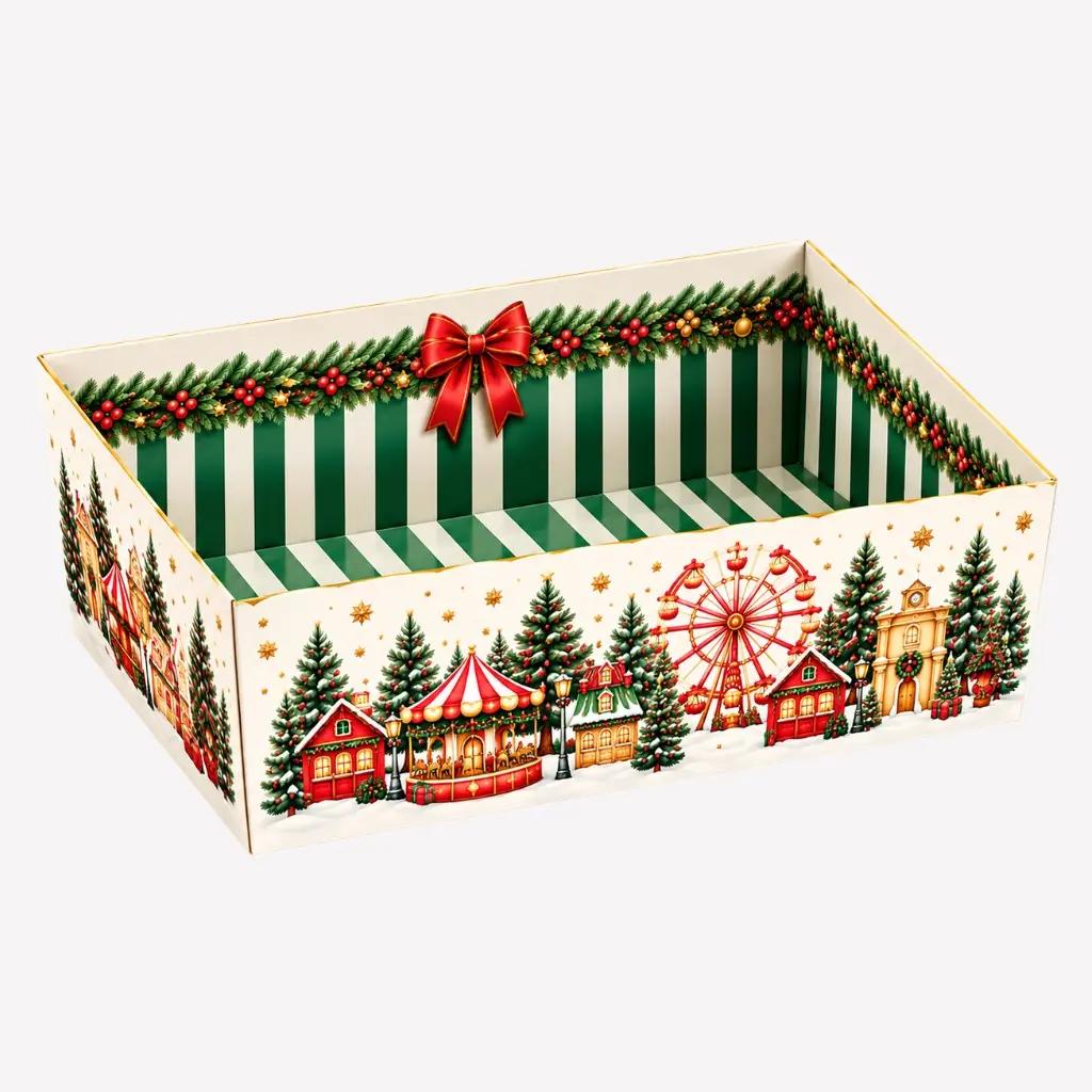 Scotton S.p.A. Tavita Cadou Craciun, Market Verde, Scotton 29x21x9 cm | Webcoffee