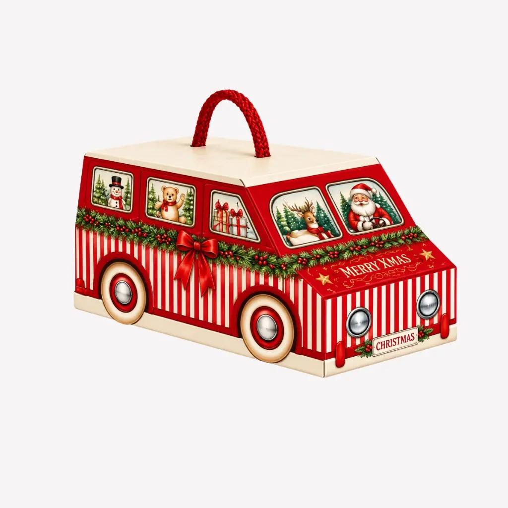 Scotton S.p.A. Mini cutie cadou Craciun Furgoncino, Market Rosso, Scotton 8x4x4,5 | Webcoffee