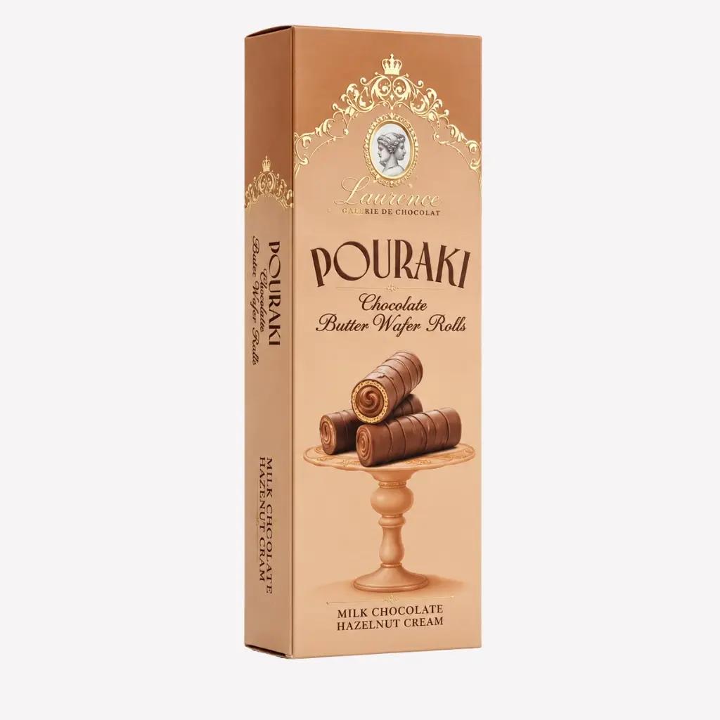 Laurence Napolitane cu crema de alune Pouraki, Laurence 110gr | Webcoffee