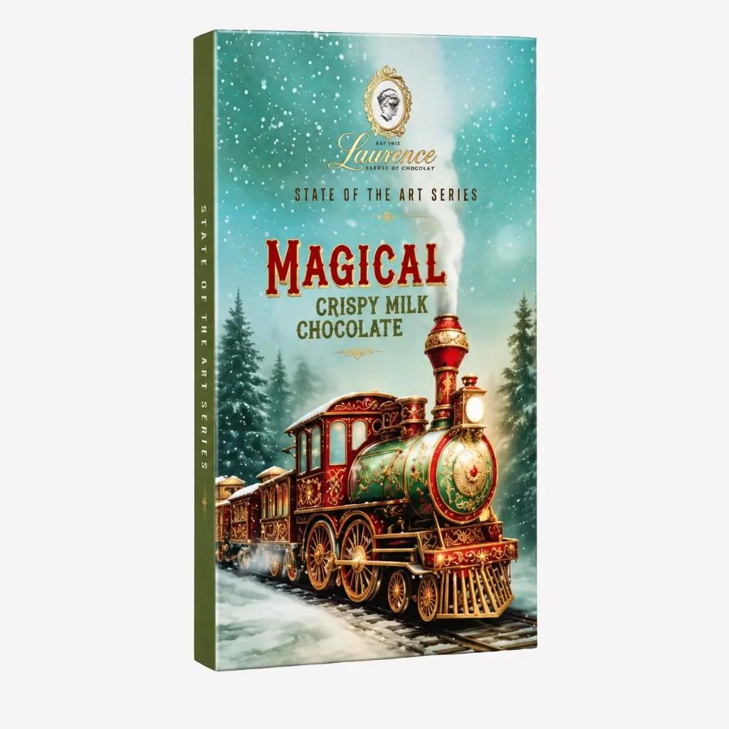 Laurence Ciocolata cu lapte si migdale Xmas Magical-Crispy, Laurence 80gr | Webcoffee