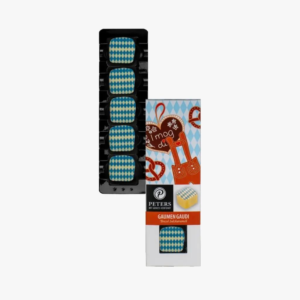 Peters Praline artizanale cu caramel sarat si covrigei Peters 62 gr - Supermarket | Webcoffee
