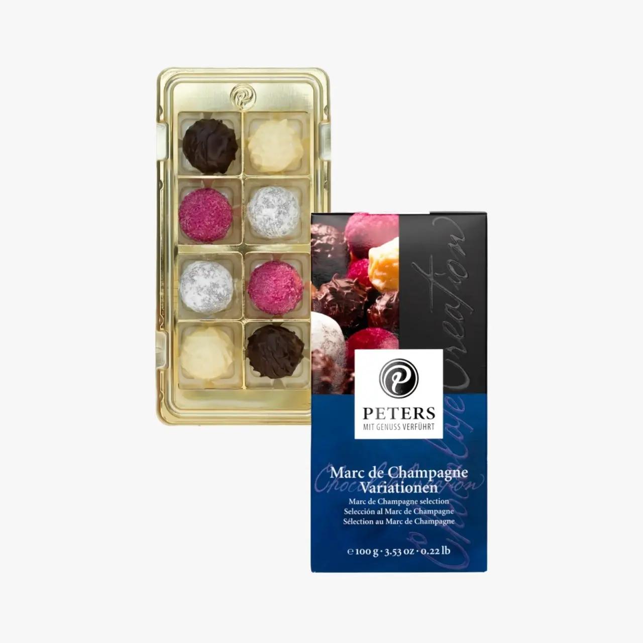 Peters Trufe Artizanale Marc de Champagne Festive Peters 100g | Webcoffee