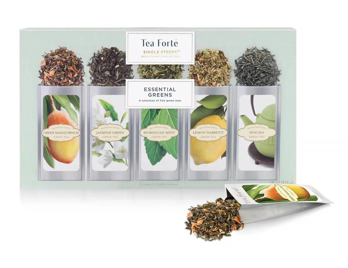 TeaForte Infuzii de ceai Single Steeps Essential Greens, vedere 2, 5 sortimente