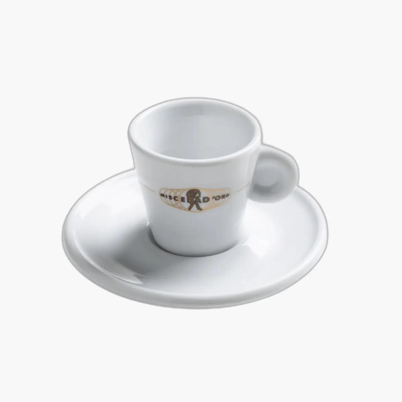 Miscela d'Oro Set 6 căni espresso cu farfurioare, set pentru cafea