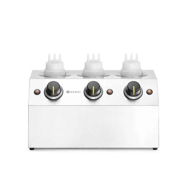 Hendi Aparat de încălzit sosuri, HENDI, 3x0,65L, Argintiu, 220-240V/600W, 395x239x(H)211mm - Echipamente HoReCa Profesionale | Webcoffee