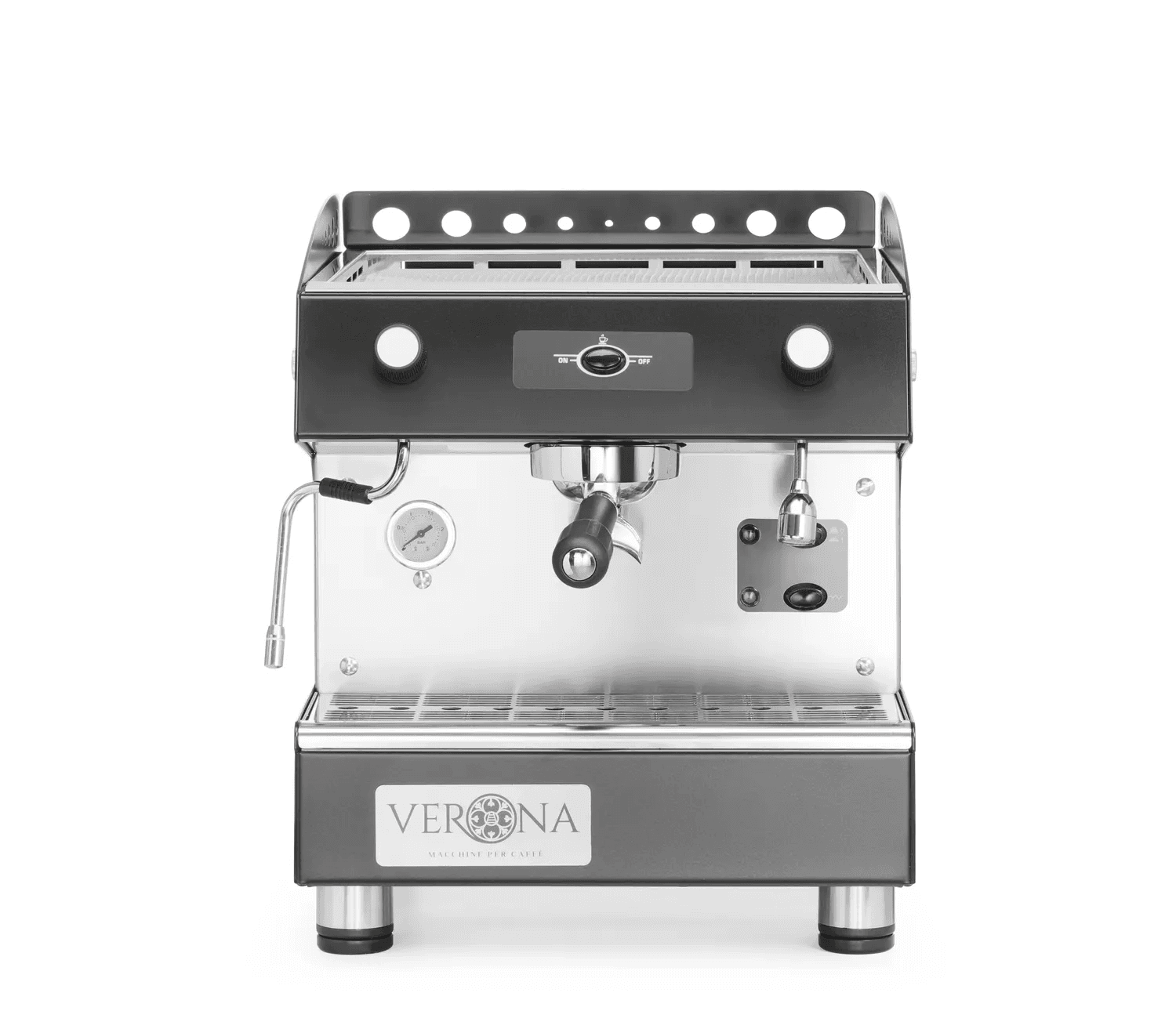 Verona Espressor Profesional Semiautomat Romeo Easy Negru 1 grup, cu boiler de 3 litri
