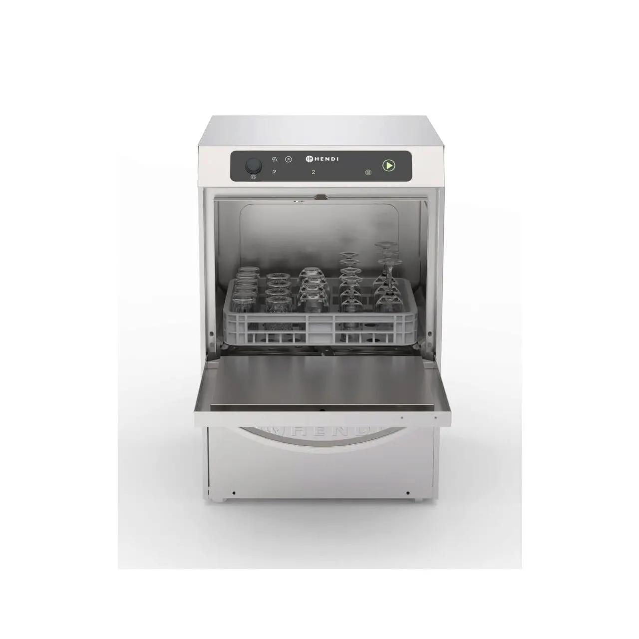 Hendi Mașină de spălat vase 35x35, control electronic, HENDI, Profi Line, Argintiu, 230V/2970W, 423x466x(H)639mm - Echipamente HoReCa Profesionale | Webcoffee