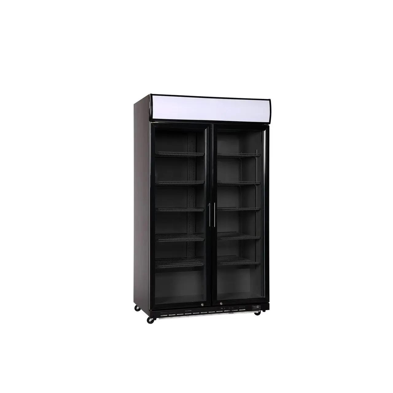 Hendi Răcitor de bar cu două uși, Arktic, Capac cu iluminare LED, 827L, Negru, 230V/480W, 1130x720x(H)2023mm - Echipamente HoReCa Profesionale | Webcoffee