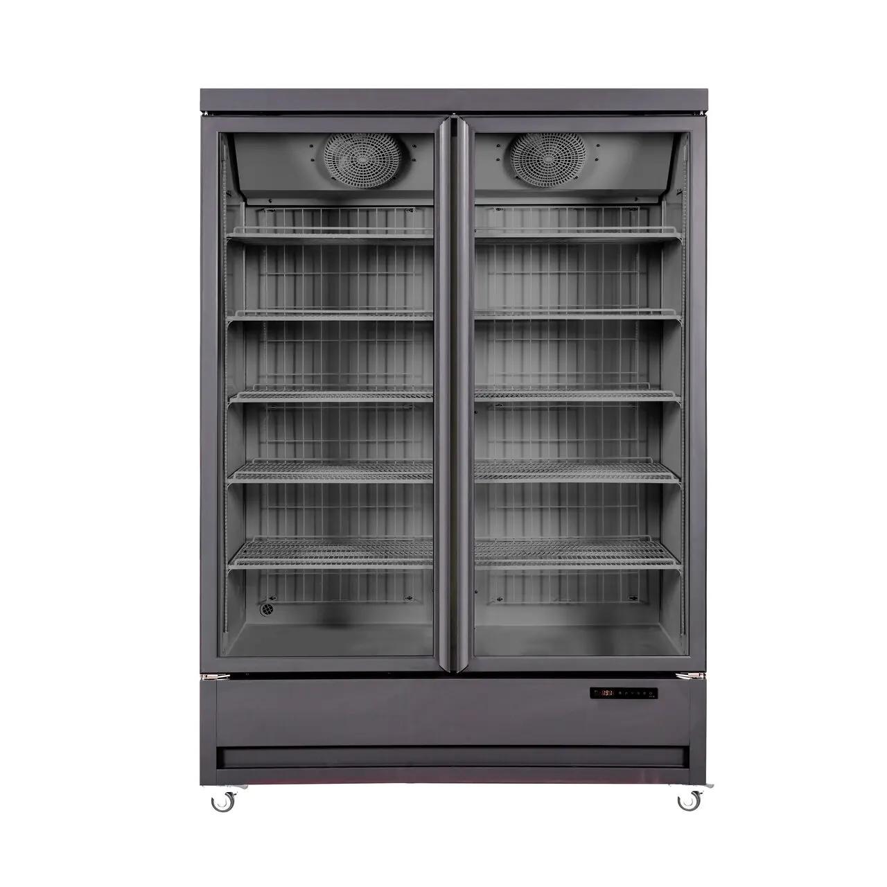Vitrină frigorifică verticală, Arktic, 655L, Negru, 230V/880W, 1370x740x(H)2023mm - Produs Webcoffee
