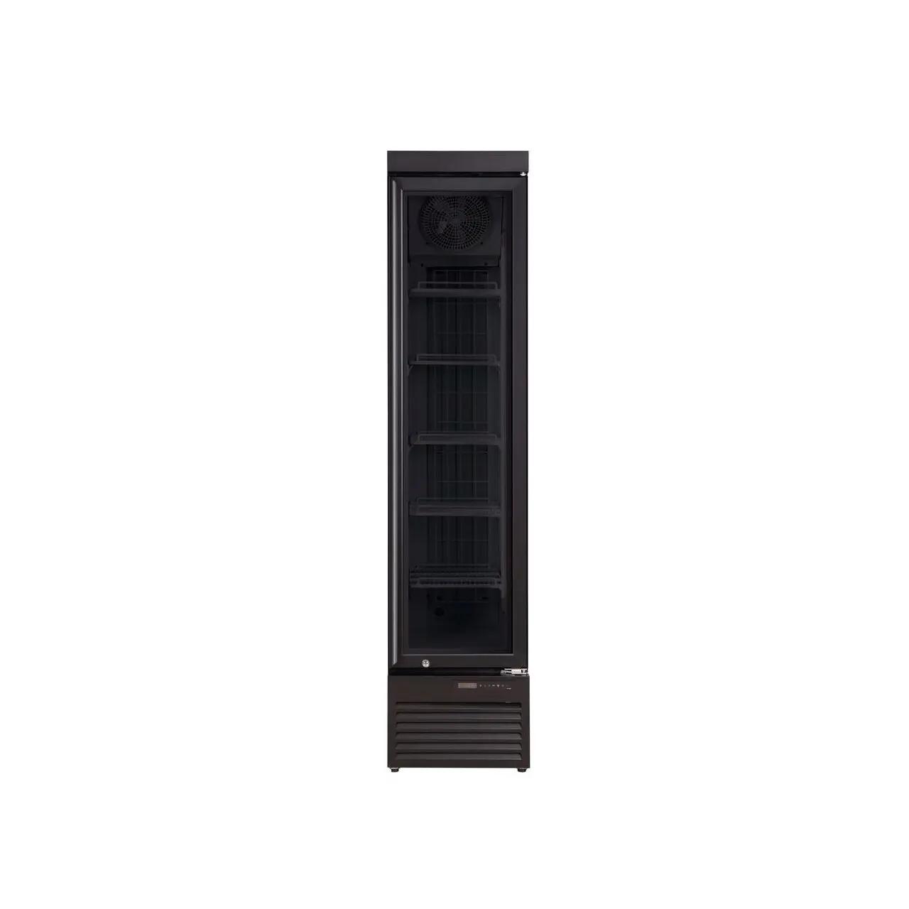 Hendi Dulap de congelare, cu usa de sticla SLIM, Arktic, 117L, Negru, 230V/350W, 420x600x(H)1880mm - Echipamente HoReCa Profesionale | Webcoffee