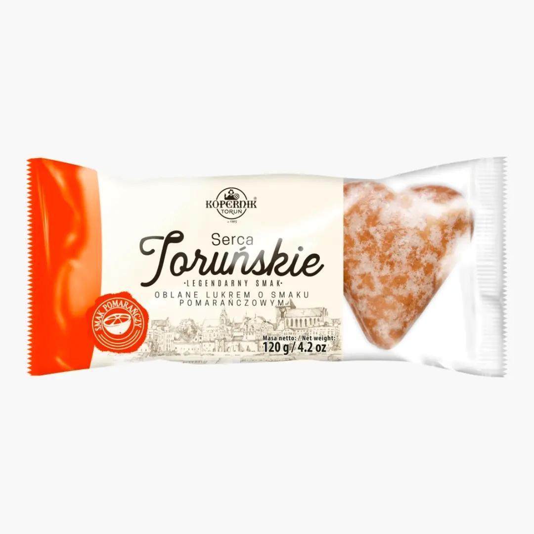Kopernik Turtă dulce în formă de inimă, glazurată cu portocala Kopernik 120g | Webcoffee