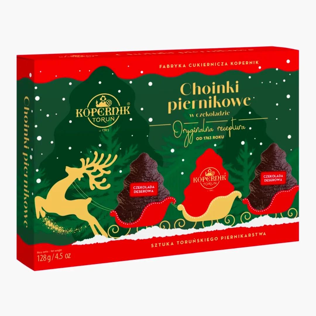 Kopernik Turta dulce braduti cu ciocolata Christmas Trees Kopernik 128g | Webcoffee