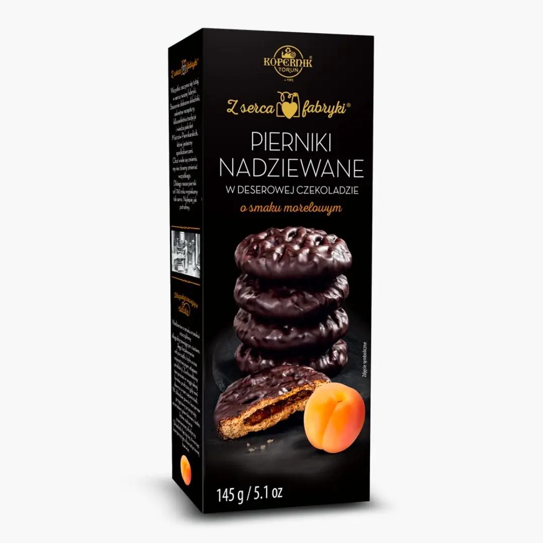 Kopernik Turtă dulce glazurată cu ciocolată și umplutură de caise Kopernik 145g | Webcoffee