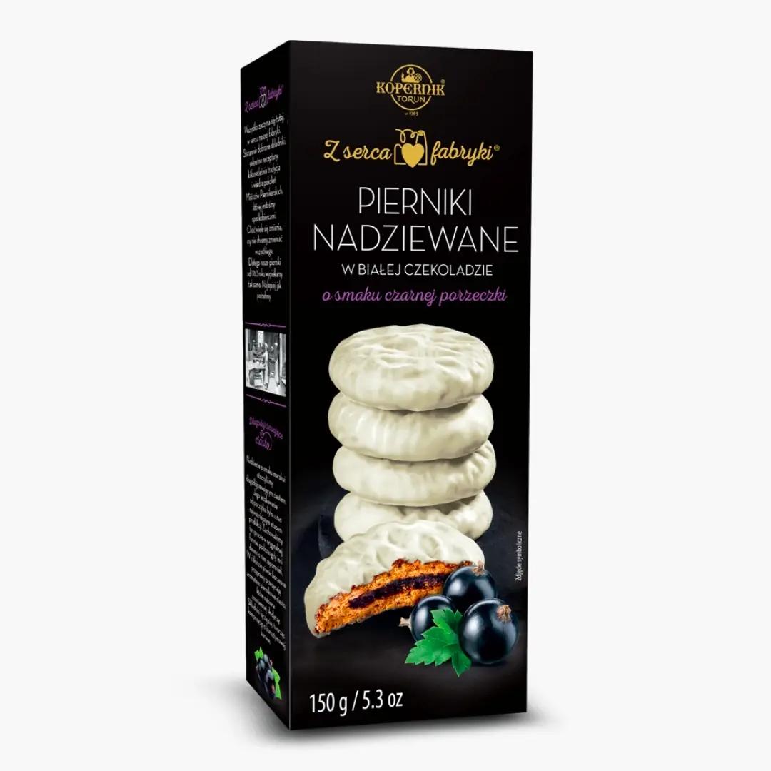Kopernik Turtă dulce glazurată cu ciocolată alba si umplutură de coacaze Kopernik 150g | Webcoffee