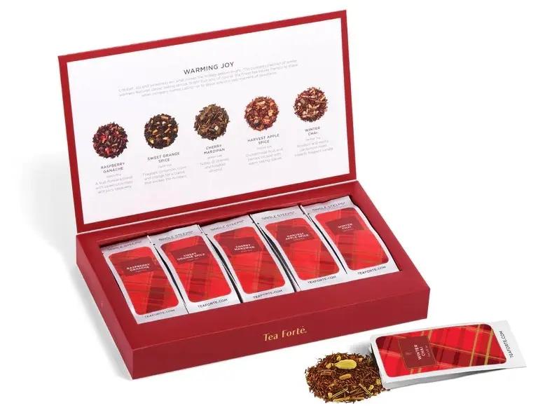 TeaForte Infuzii de ceai Tea Forte Single Steeps Warming Joy, cutie cu 15, 60 g, ceai negru