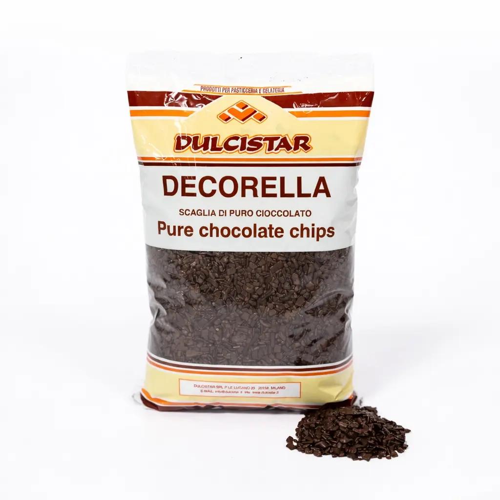 Dulcistar Fulgi din ciocolată pură Pure Chocolate Chips Decorella Dulcistar 1 kg | Webcoffee