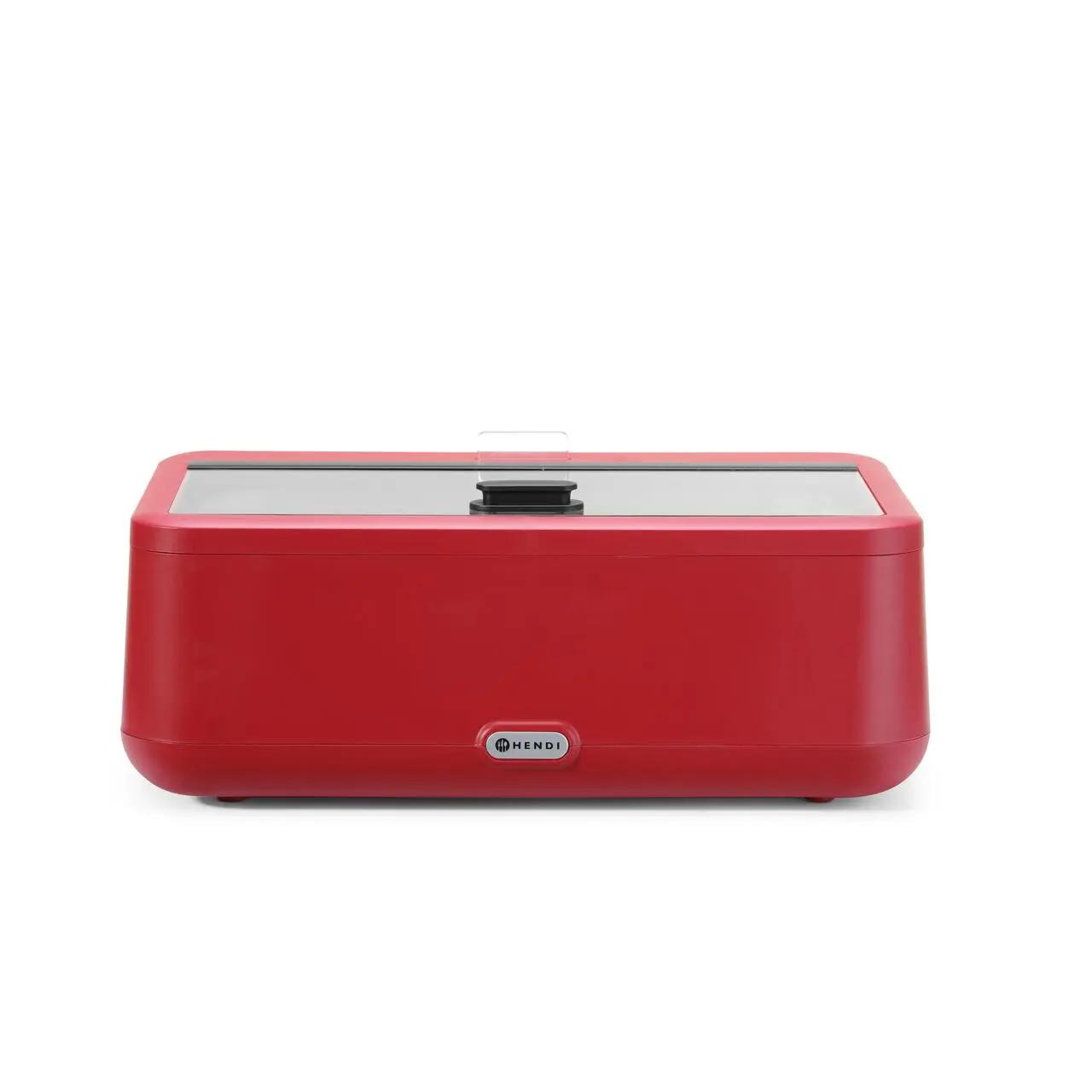 Hendi Chafing dish electric GN 1/1 HENDI UNIQ, Rosu, proiectat de Robert Bronwasser 220-240V/700W, 607x402x(H)250mm - Echipamente HoReCa Profesionale | Webcoffee