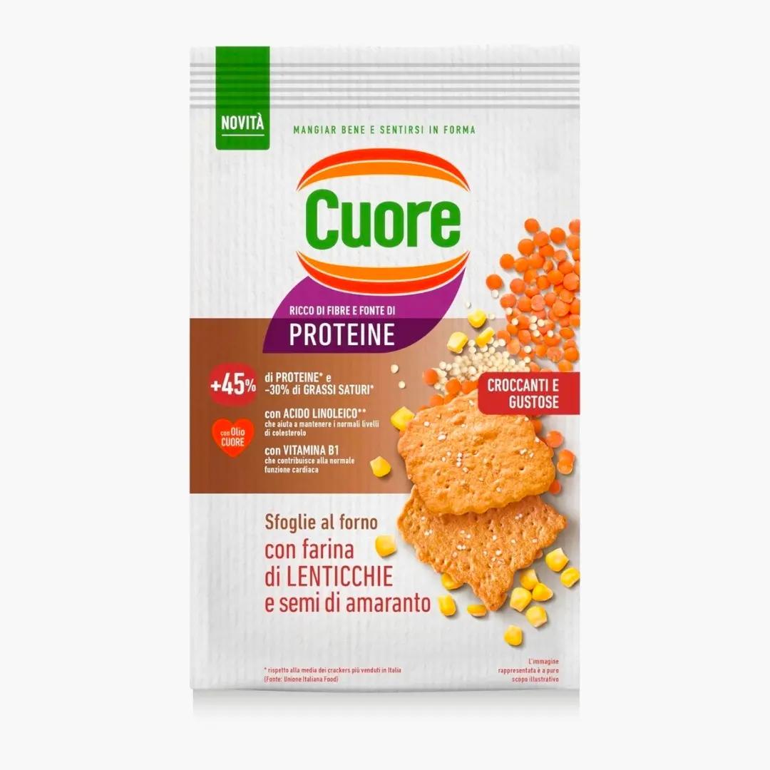 Bonomelli Biscuiti Crocanti Cuore cu Linte Rosie, Porumb si Seminte de Amarant 170 gr - Supermarket | Webcoffee