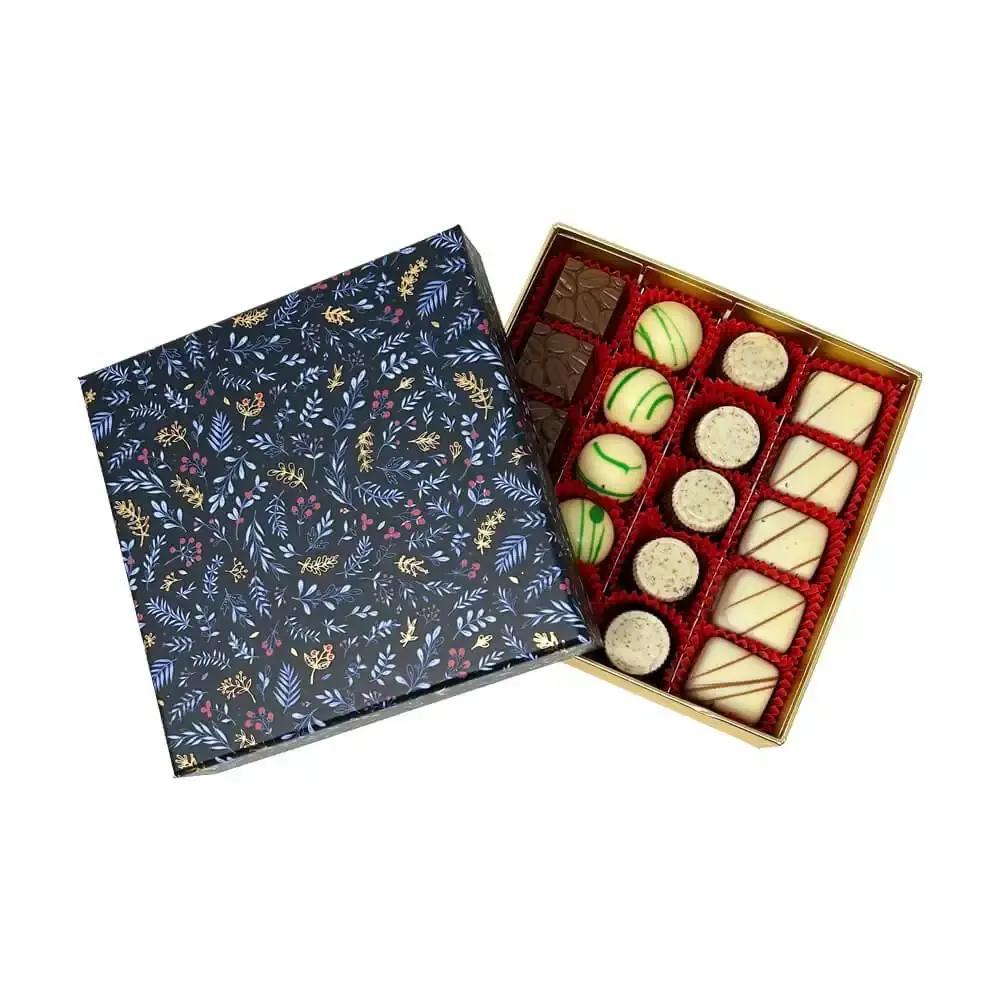 TeaForte Cutie cu 16 praline belgiene Valentino Blue Hour Collection
