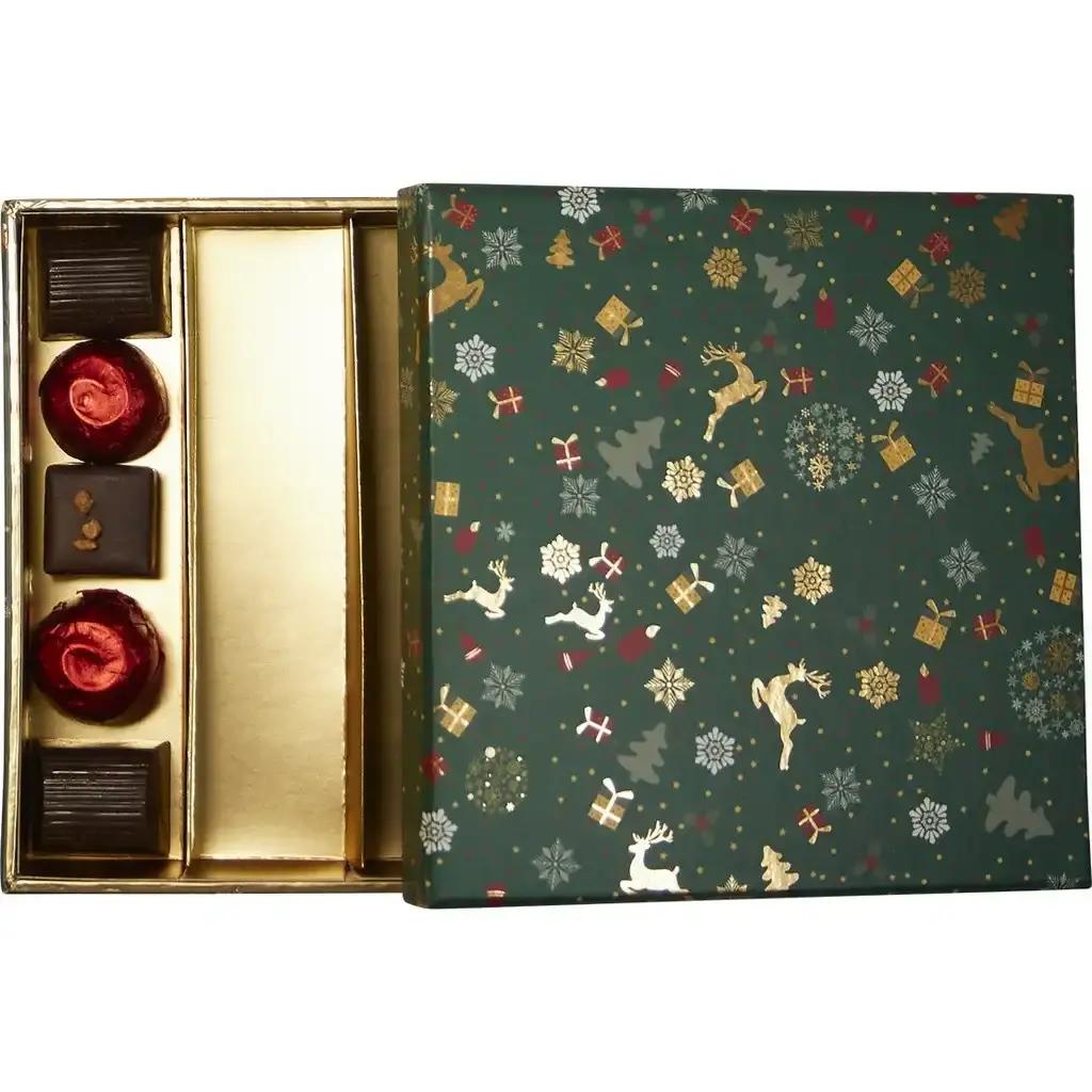Valentino Chocolatier Cutie cu 16 praline belgiene Valentino Feerie de Noel, cutie de carton