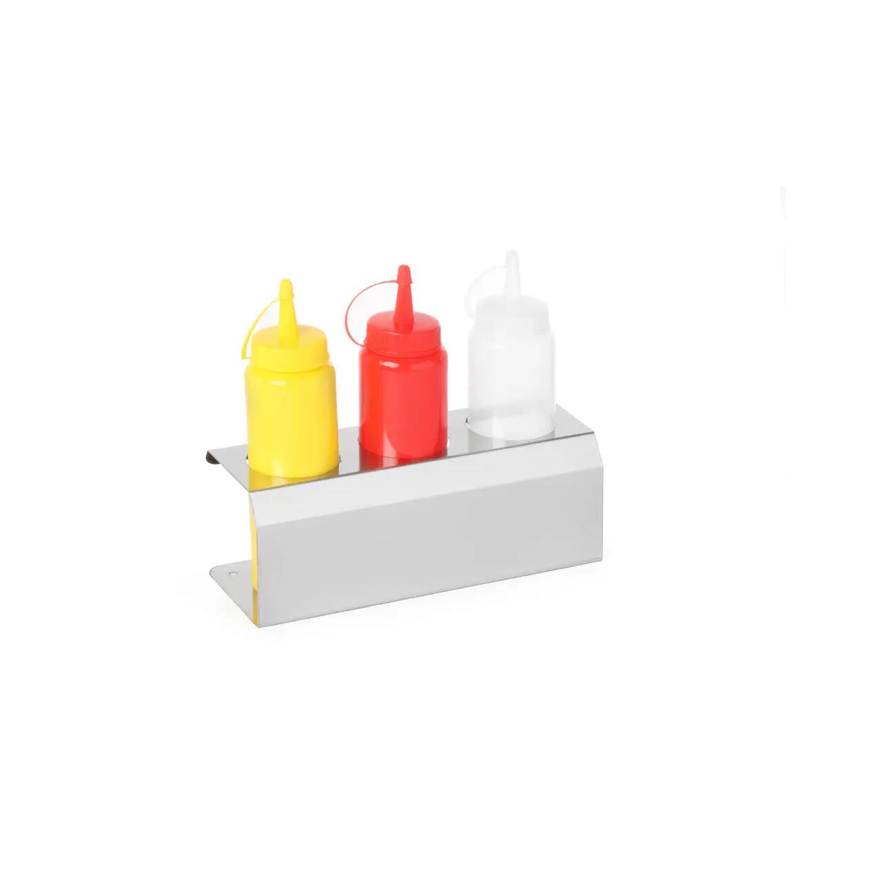 Hendi Stand Hendi pentru sos cu 3 dispensere de 0,35 L, 229x90x78 mm - Articole pentru Bucatarie si Bufet | Webcoffee