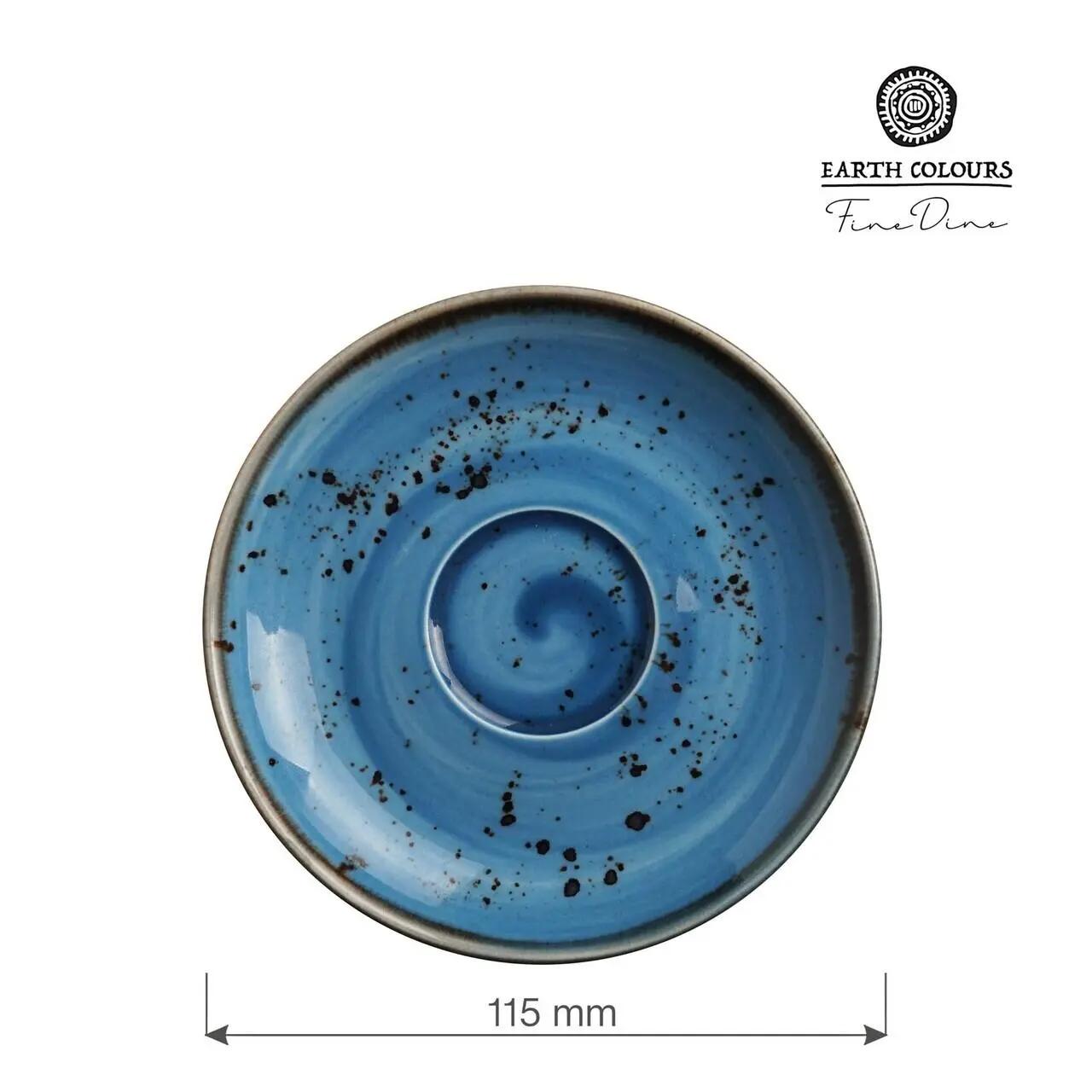 Farfurie espresso albastra, 115 mm - Produs Webcoffee
