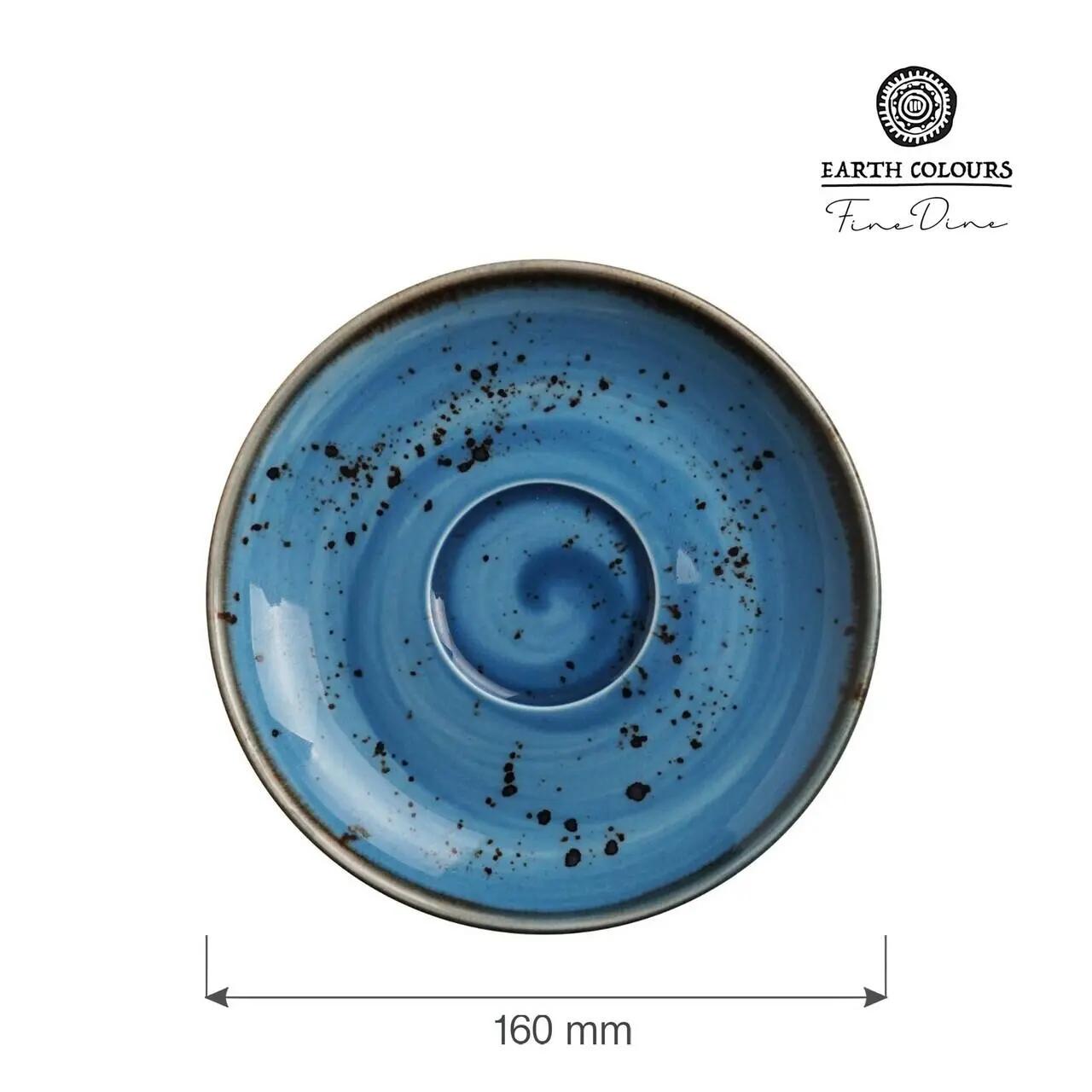 Farfurie cappuccino albastra, 160 mm - Produs Webcoffee
