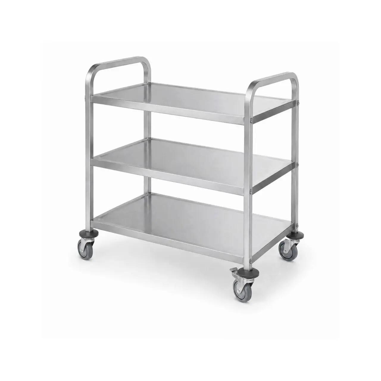 Hendi Cărucior de servire, HENDI, Argintiu, 745x398x(H)810mm - Echipamente HoReCa Profesionale | Webcoffee