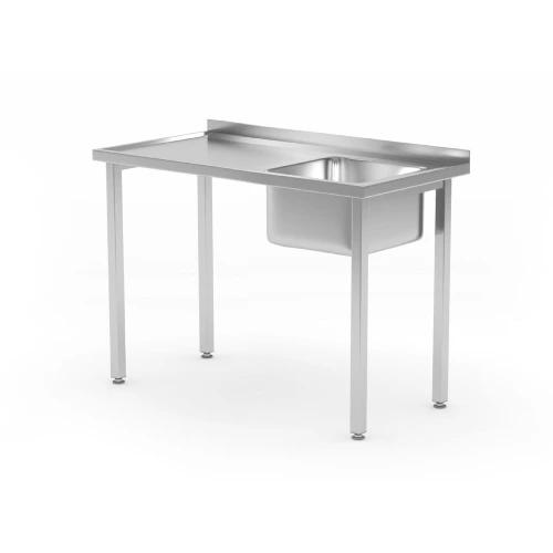 Hendi Masa Budget Line cu 1 vas pentru chiuveta, fara raft - infiletat, chiuveta dreapta HENDI,1000x600x850mm - Echipamente HoReCa Profesionale | Webcoffee