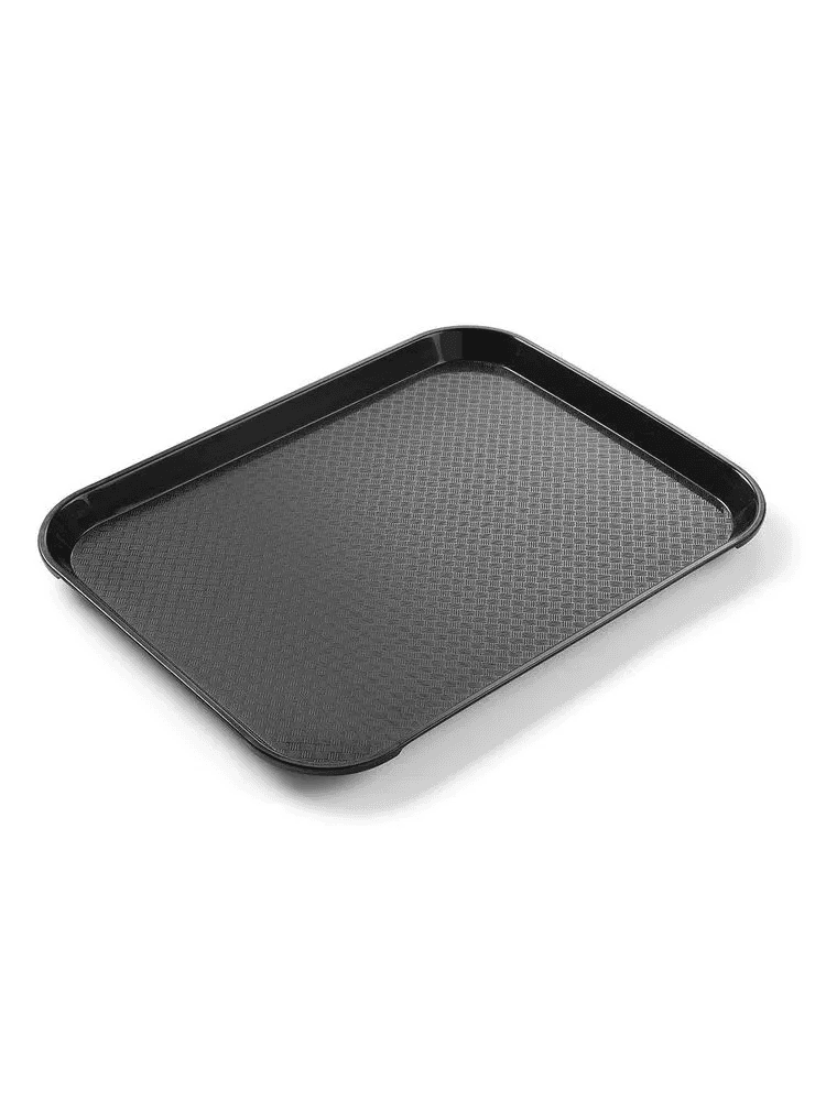 AmerBox Tava servire fast food neagră din polipropilenă, 265 x 345 mm