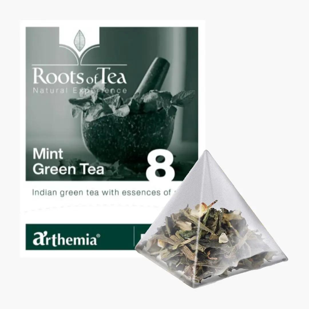 Arthemia Ceai verde cu mentă Bio Milano 15 piramide, ceai verde