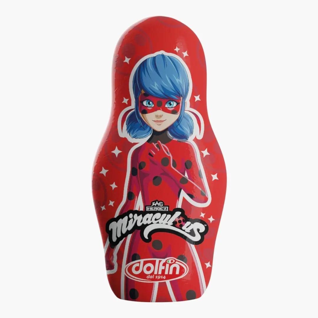 Dolfin Figurina din ciocolata cu lapte Miraculous, cu surpriza, Dolfin 80g | Webcoffee