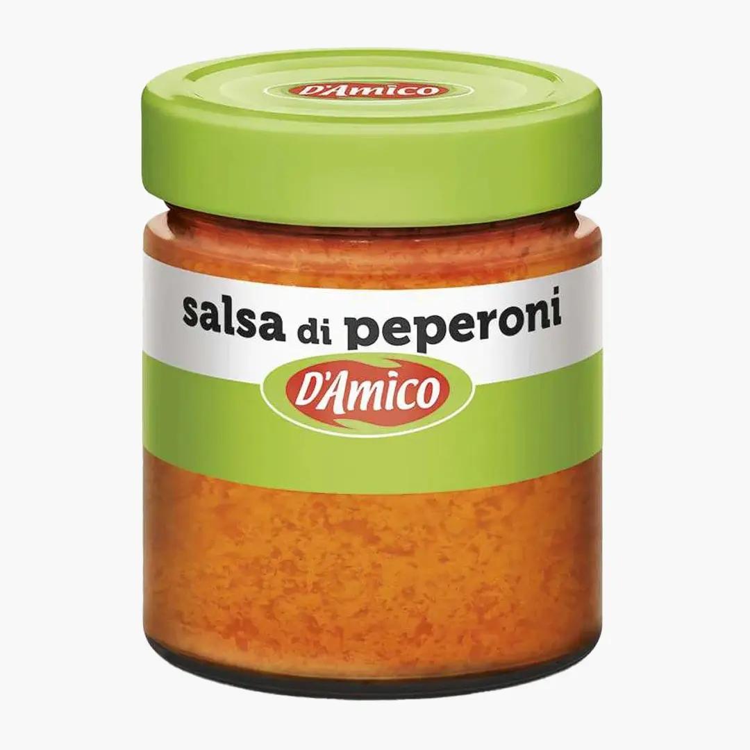 D'Amico Cremă picantă de ardei copți, 130 g, pentru bruschete și aperitive