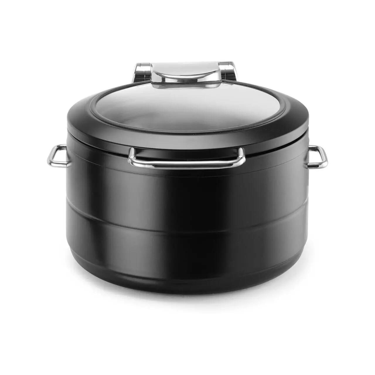 Hendi Incalzitor cu inductie rotund cu capac din sticla De Luxe Black, 9l Fine Dine - Echipamente HoReCa Profesionale | Webcoffee