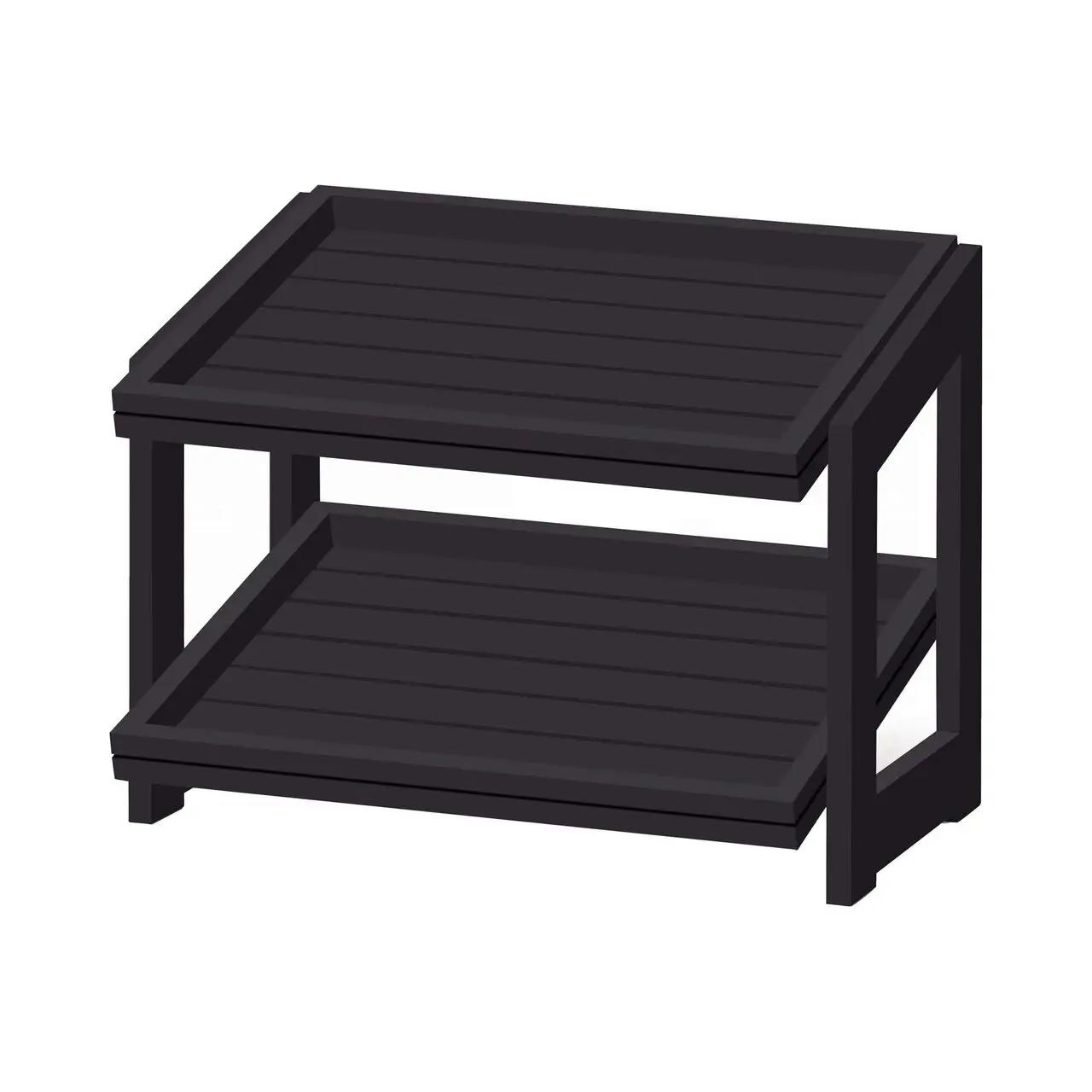 Hendi Stand Hendi Fine Dine Madeira Black cu 2 niveluri, 574x323x441 mm - Articole pentru Bucatarie si Bufet | Webcoffee