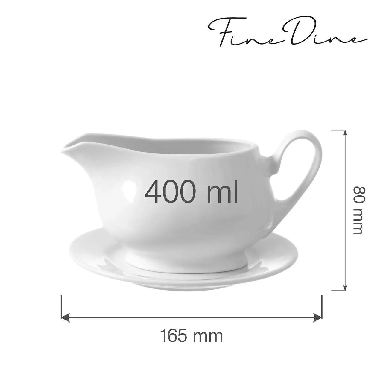 Hendi Sosiera Fine Dine, Bianco, Alb 400 ml - Articole pentru Bucatarie si Bufet | Webcoffee