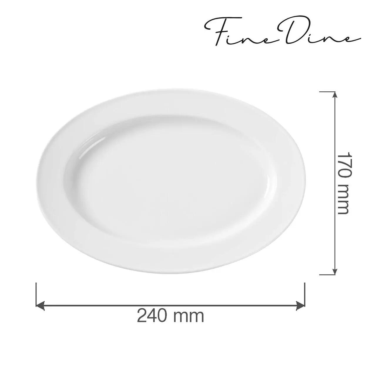 Hendi Farfurie ovala Bianco, 240x170 mm - Articole pentru Bucatarie si Bufet | Webcoffee