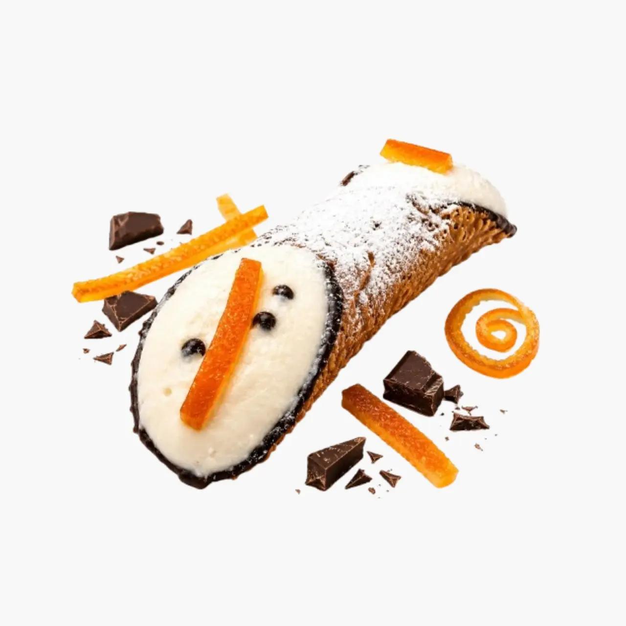 Effepi Cannolo Sicilian cu ricotta, ciocolată și portocală, Effepi 10 buc x 120g | Webcoffee
