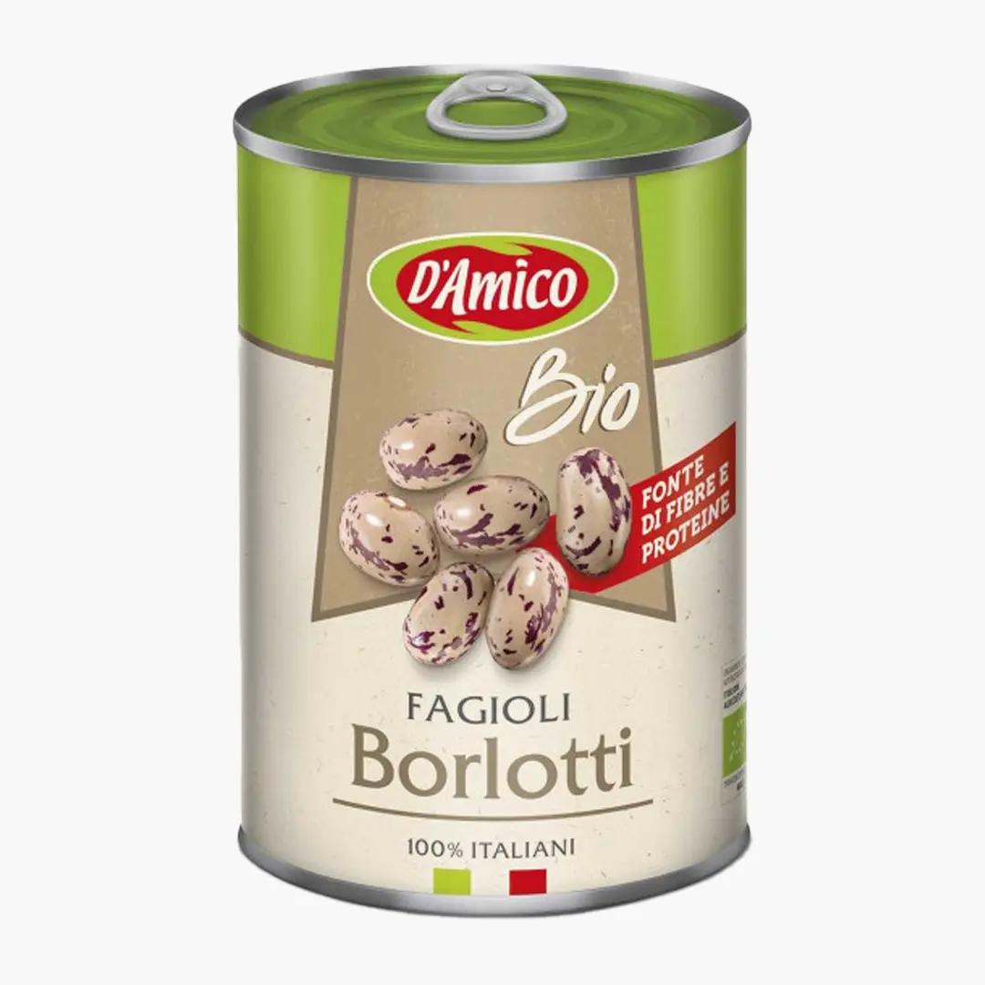 D'Amico Fasole Borlotti fiartă BIO la conservă, 400 g