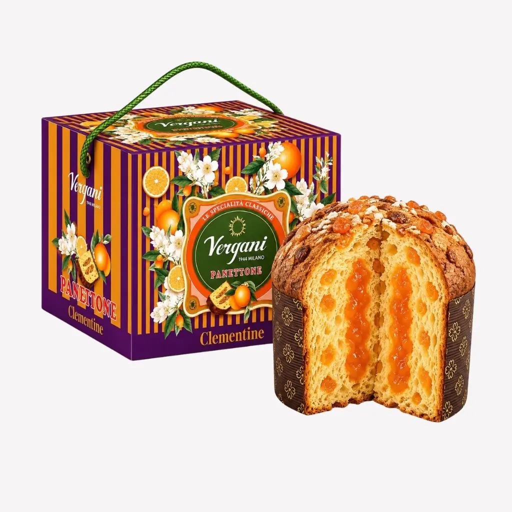 Vergani Panettone Traditional cu cremă de clementine, desert italian de 750 g