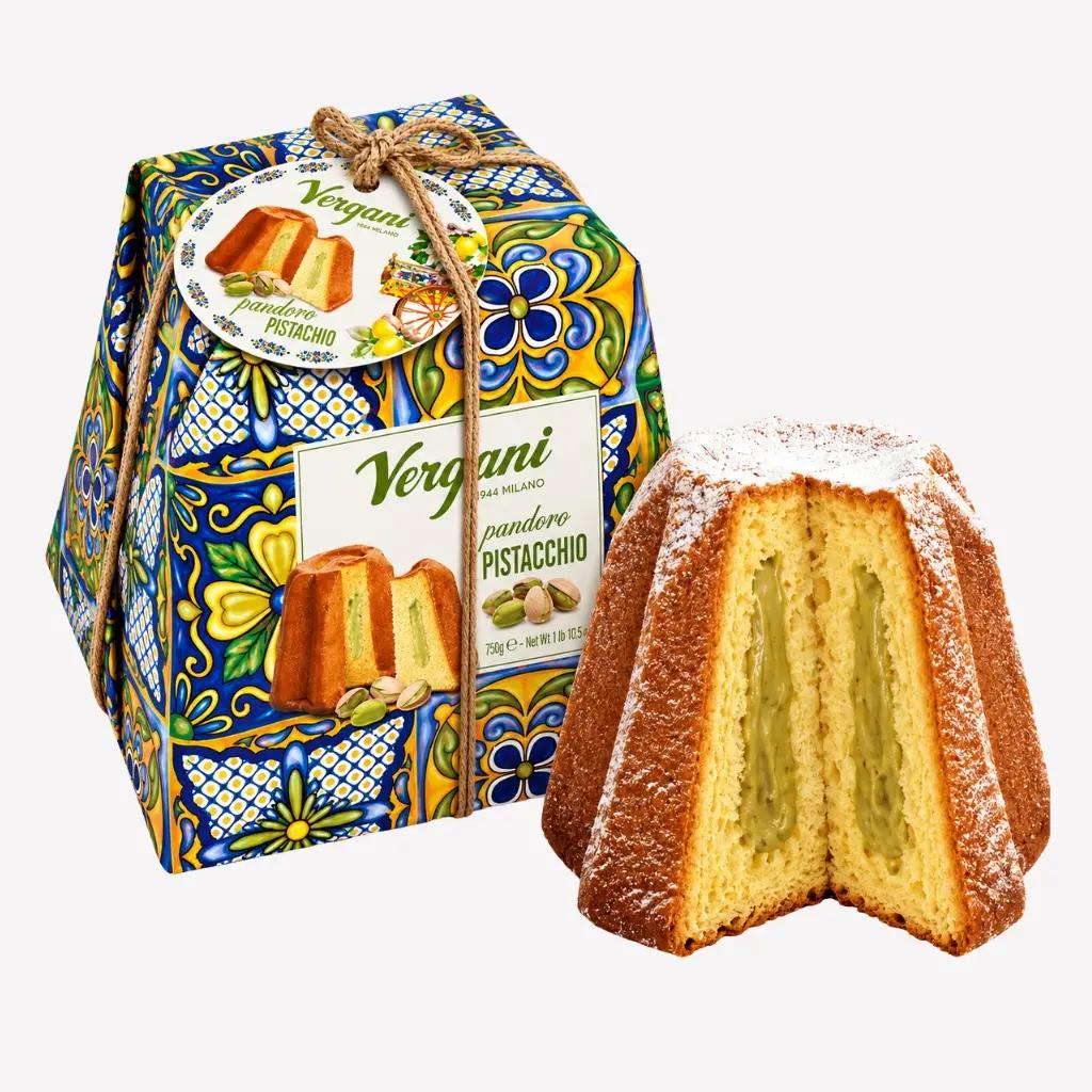 Vergani Panettone cu cremă de fistic, 750 g, specialitate italiană