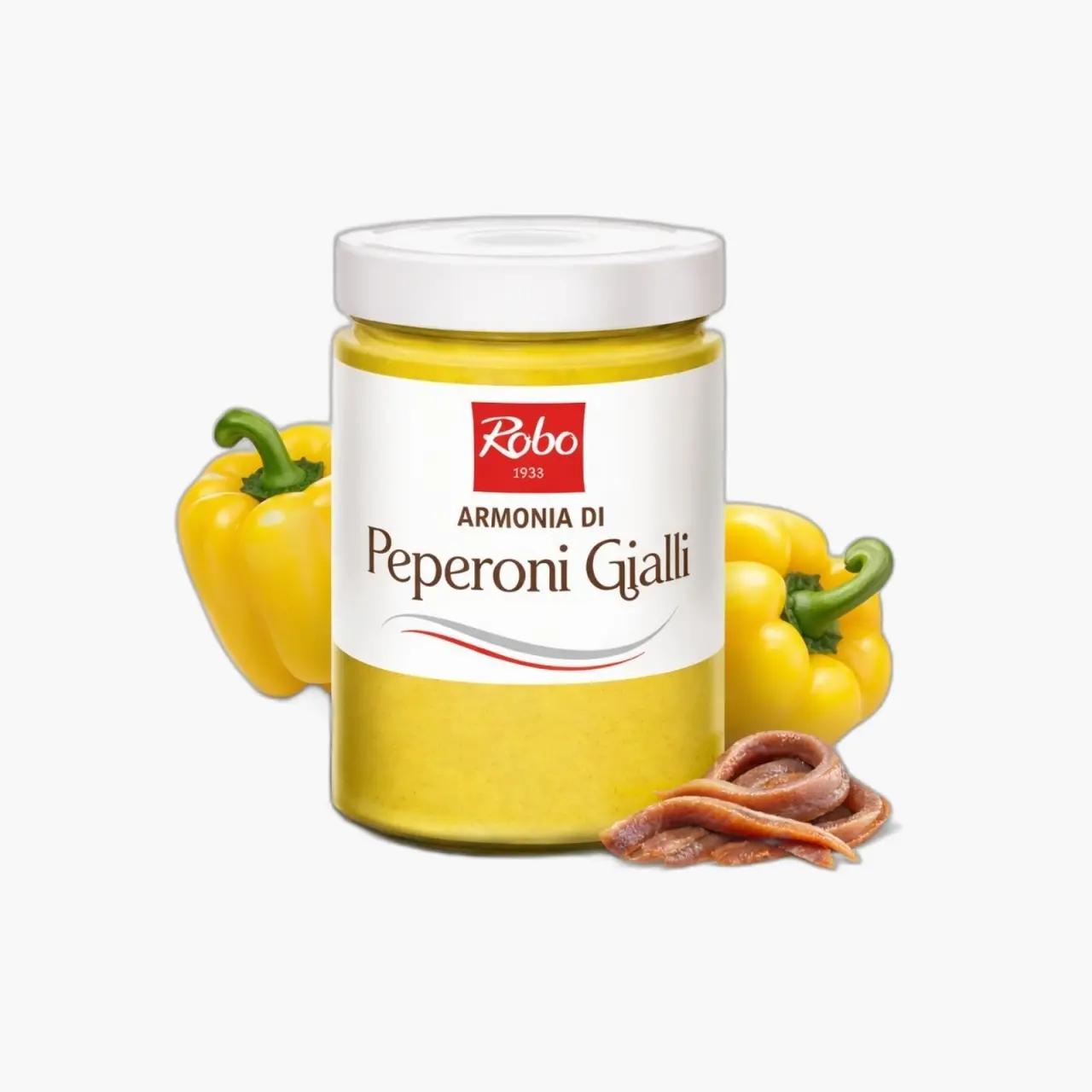 Robo Cremă de ardei galbeni Armonia Peperoni Gialli, produs alimentar de 500 g