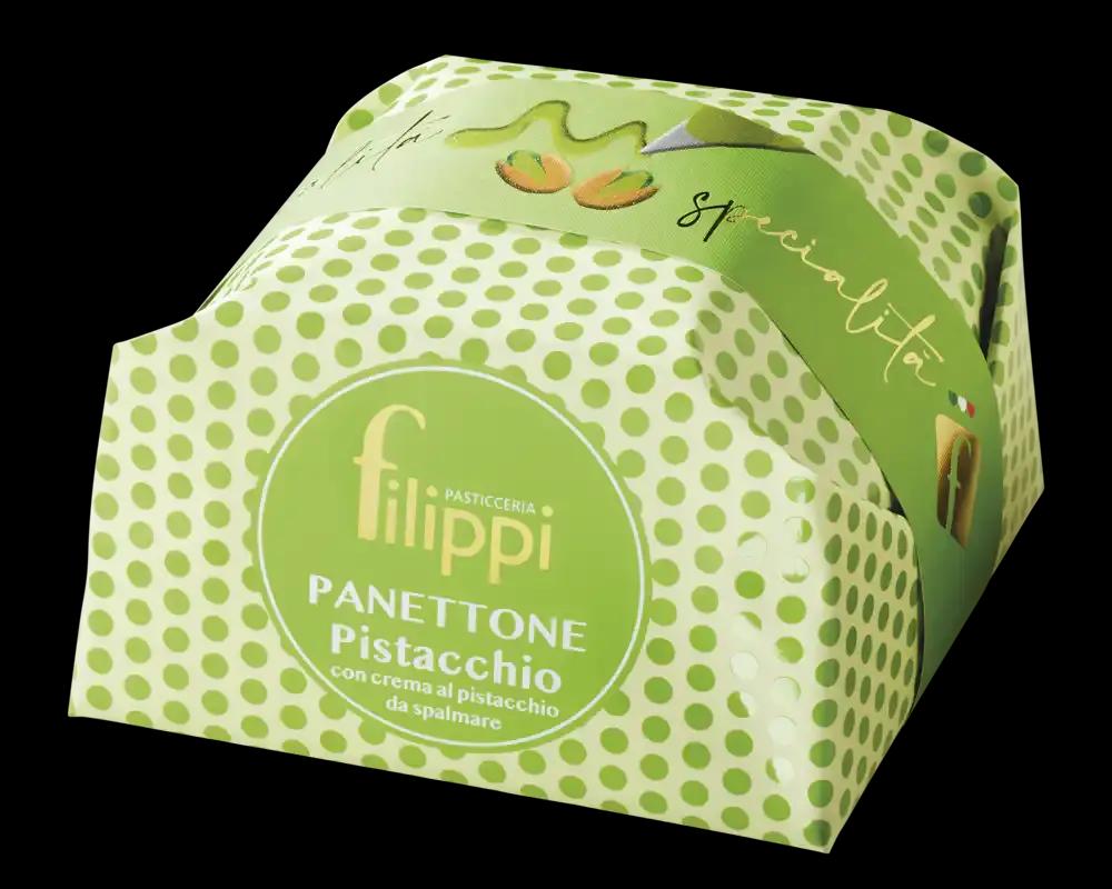 TeaForte Panettone cu fistic si crema de fistic tartinabila Pasticceria Filippi 500g | Webcoffee