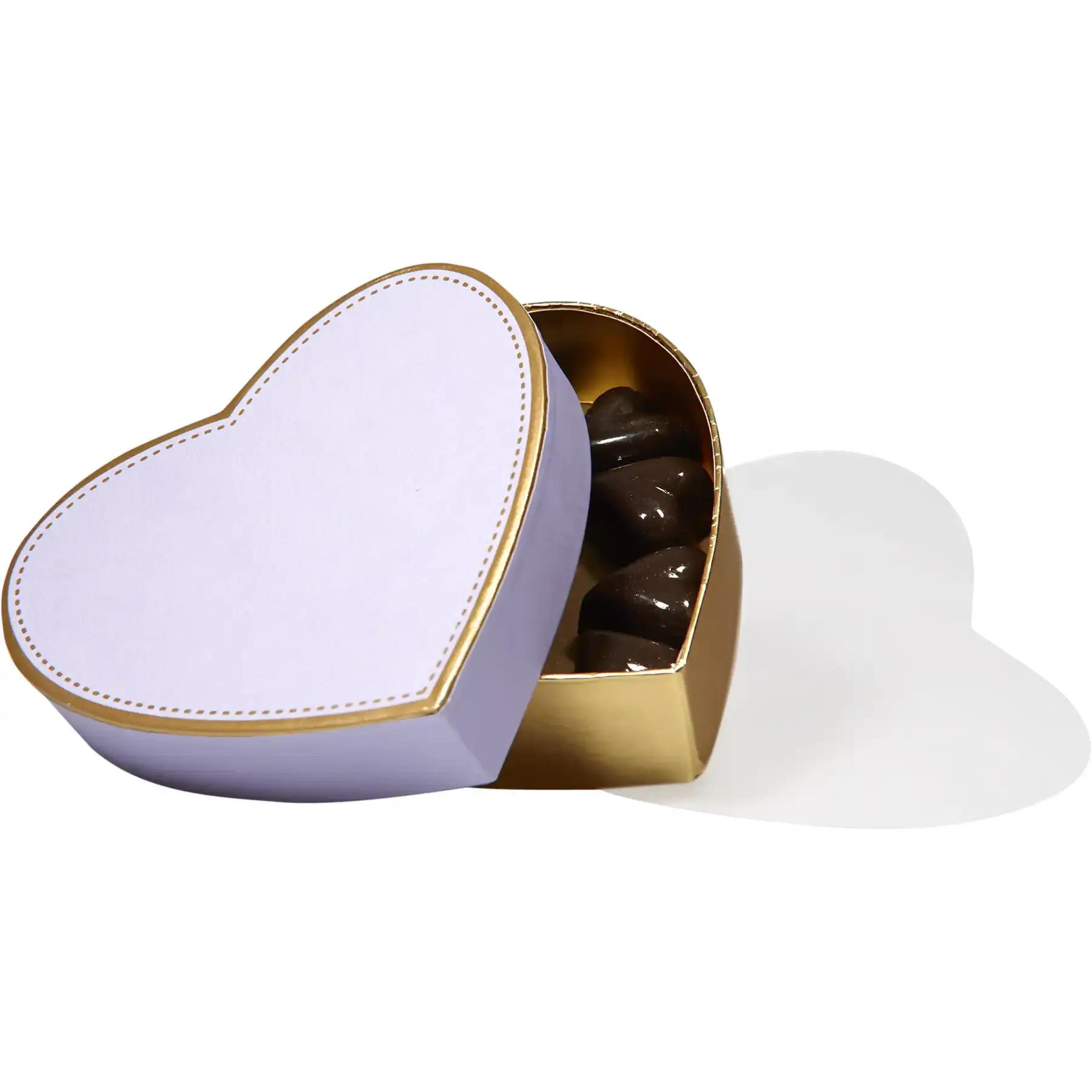 TeaForte Cutie cu 9 praline belgiene asortate Valentino Wisteria Heart, cutie cadou