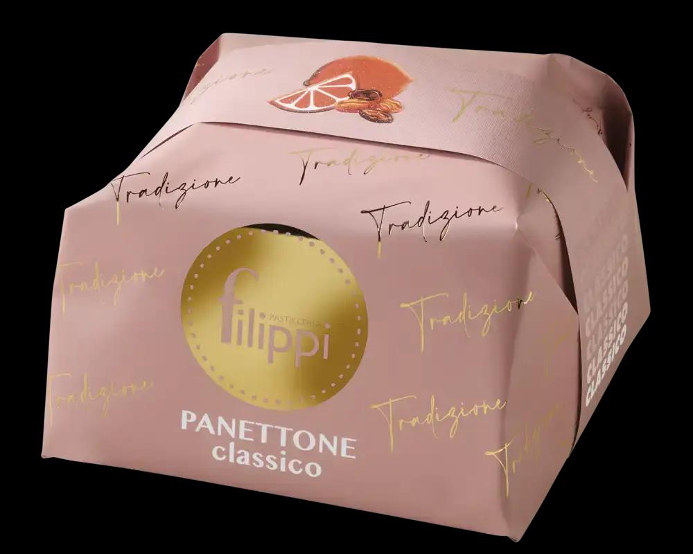 TeaForte Panettone clasic traditional cu stafide si portocale Pasticceria Filippi 500g | Webcoffee